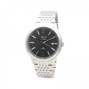 Alexandre Christie AC 8585 Silver Black Man MDBSSBA